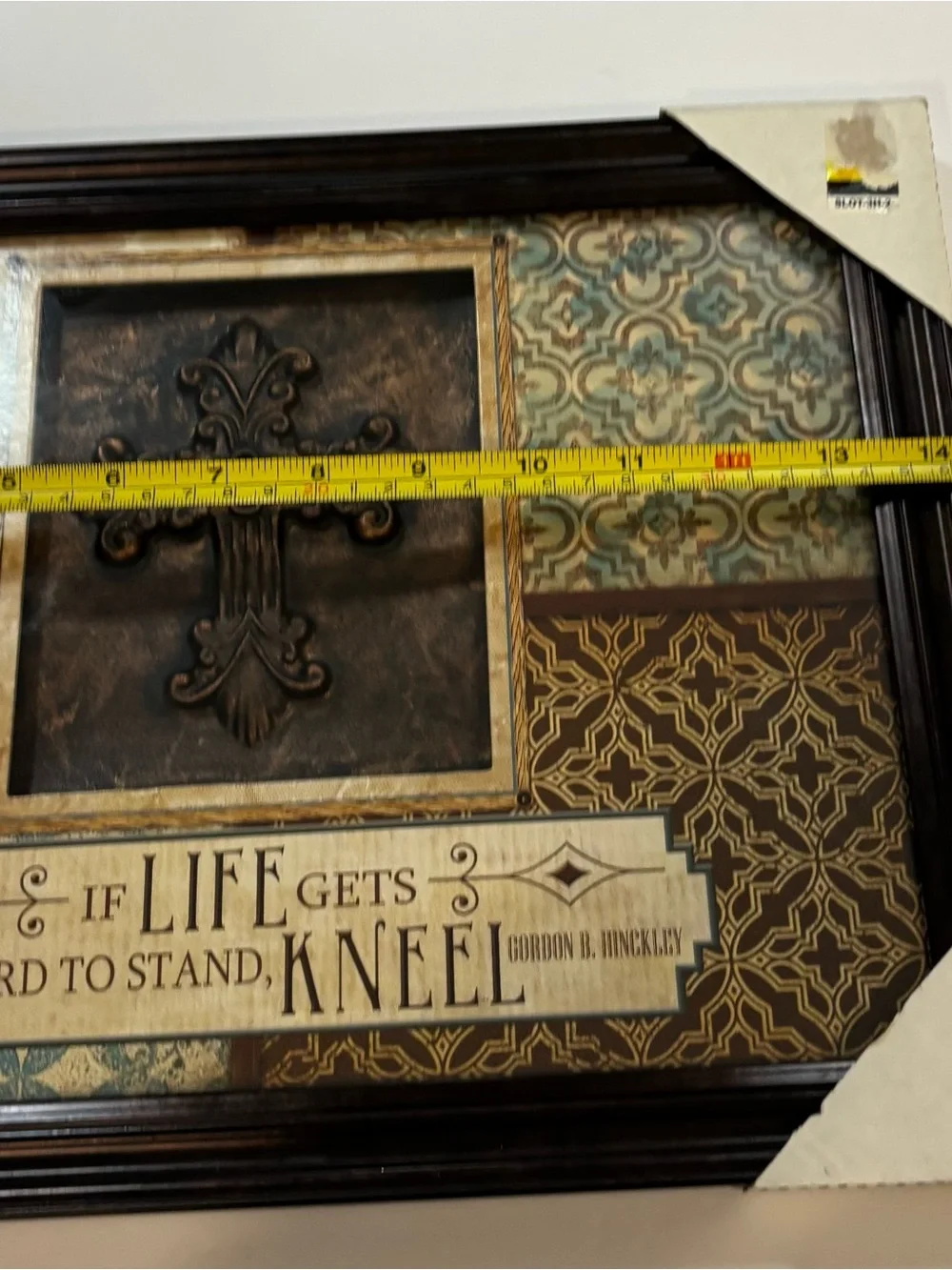 Life Gets Too Hard To Stand, Kneel Framed Wall Art - Brown/Tan